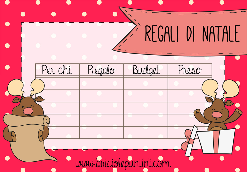 Annotare Le Idee Regalo - La Lista Di Babbo Natale • Briciole E Puntini